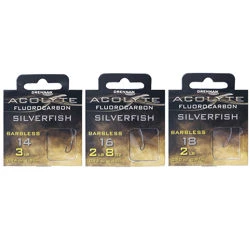 Drennan Hooks To Fluorocarbon Barbless Acolyte Silverfish
